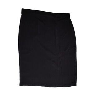 Sergio Hudson Target Black Pencil Skirt Plus Size 2X High Waist Front Slit Midi